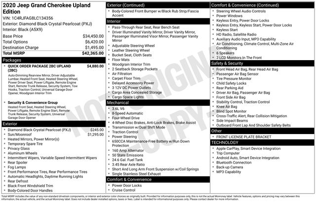 2020 Jeep Grand Cherokee Upland