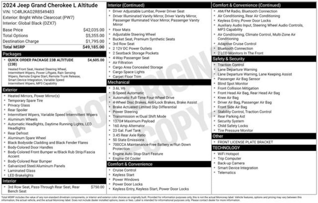 Used 2024 Jeep Grand Cherokee L Laredo SUV