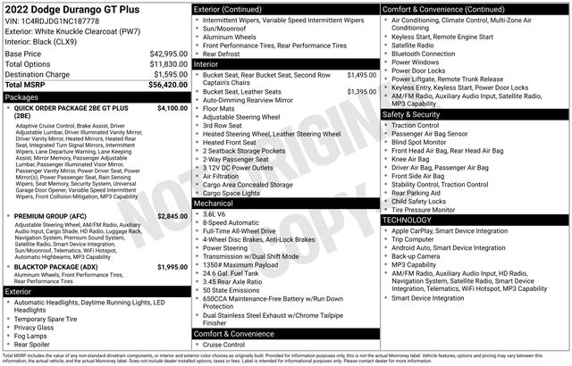 2022 Dodge Durango GT Plus's photo