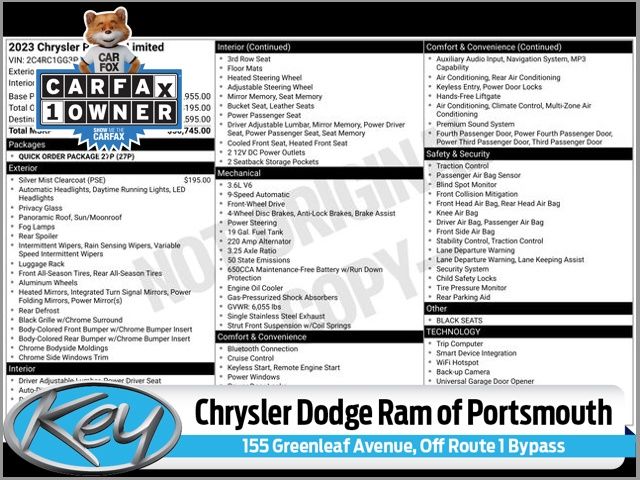 2023 Chrysler Pacifica Van Passenger Van 