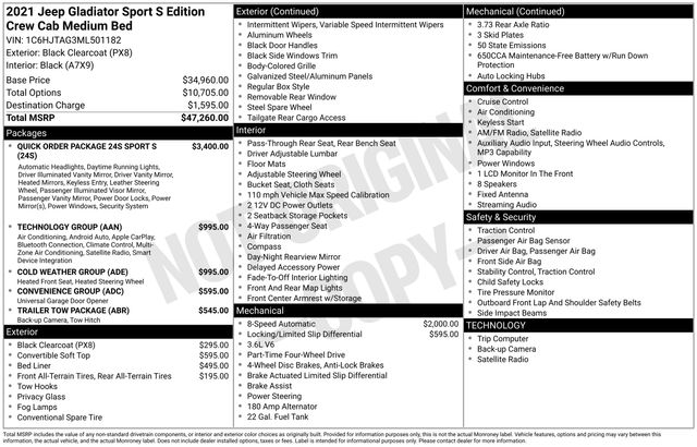 2021 Jeep Gladiator Sport S's photo