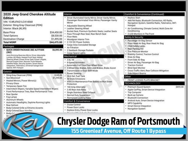 2020 Jeep Grand Cherokee SUV 