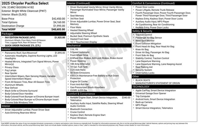 2025 Chrysler Pacifica Select - Photo 5