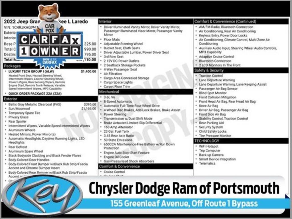 Used 2022 Jeep New Grand Cherokee Laredo SUV