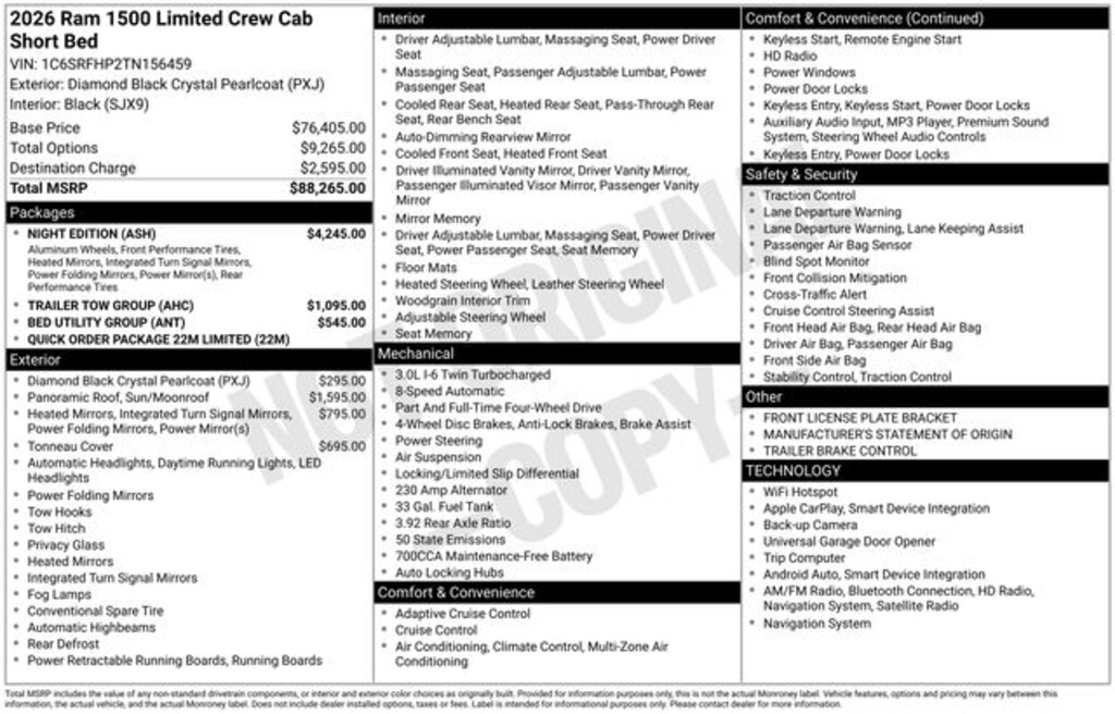 New 2026 Ram 1500 Limited Pickup