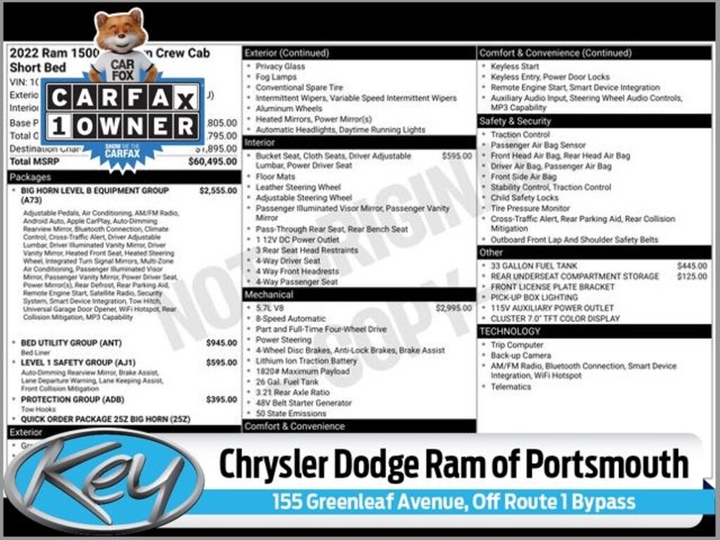 Used 2022 Ram 1500 Big Horn/Lone Star Truck Crew Cab