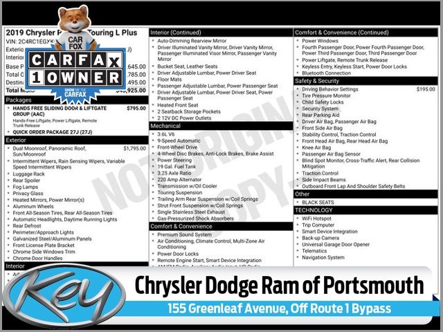 2019 Chrysler Pacifica Touring L Plus's photo