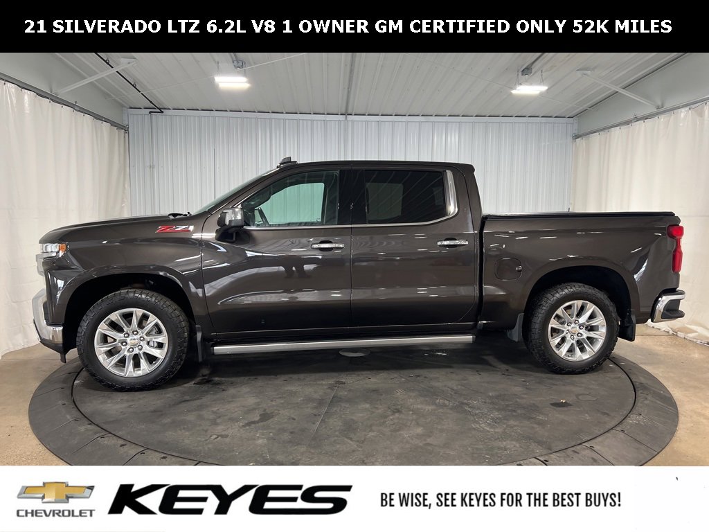 Certified 2021 Chevrolet Silverado 1500 LTZ with VIN 3GCUYGEL8MG370457 for sale in Menomonie, WI