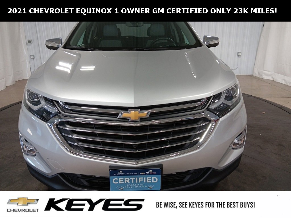 Certified 2021 Chevrolet Equinox Premier with VIN 3GNAXXEV5MS119956 for sale in Menomonie, WI