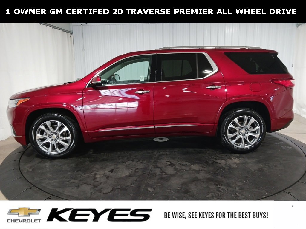 Certified 2020 Chevrolet Traverse Premier with VIN 1GNEVKKWXLJ298941 for sale in Menomonie, WI