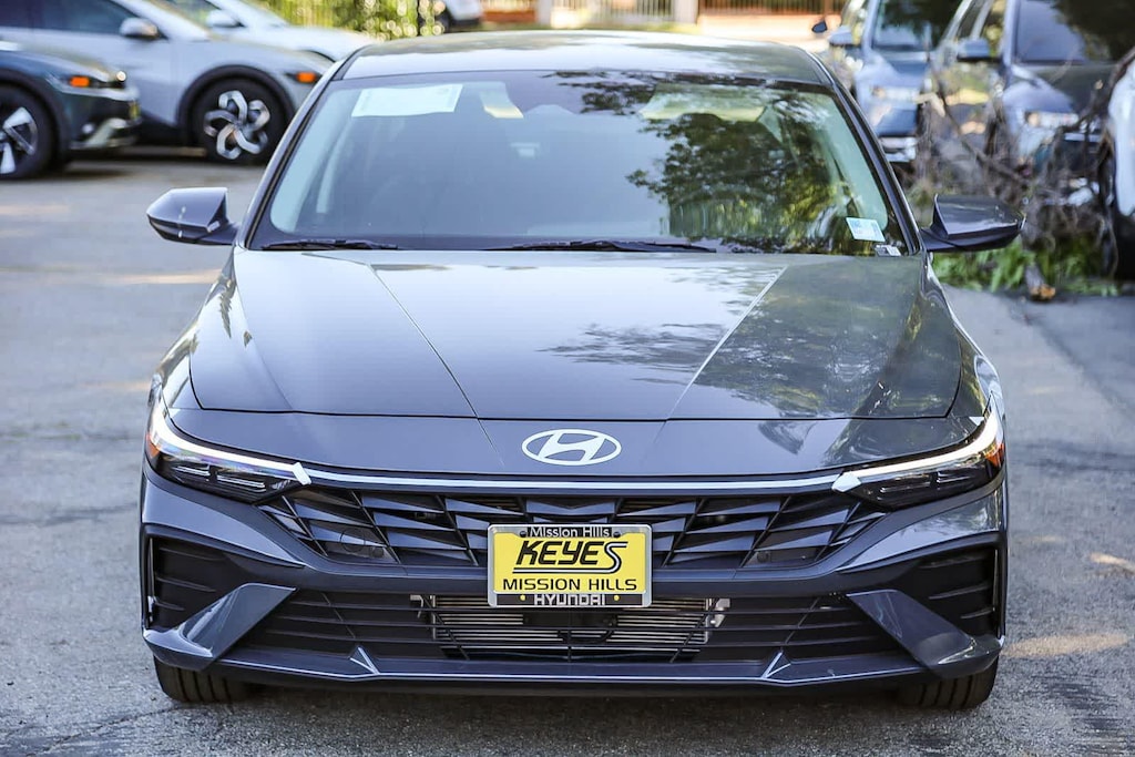 New 2026 Hyundai Elantra Hybrid Blue Sedan