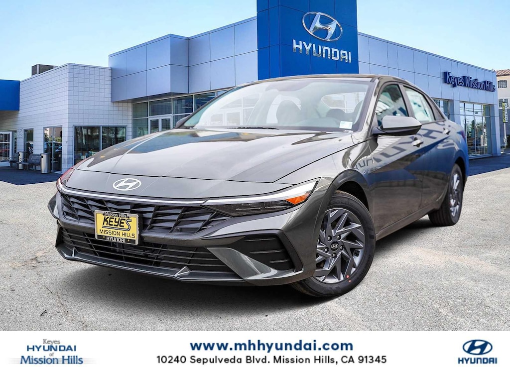 New 2026 Hyundai Elantra Hybrid Blue Sedan