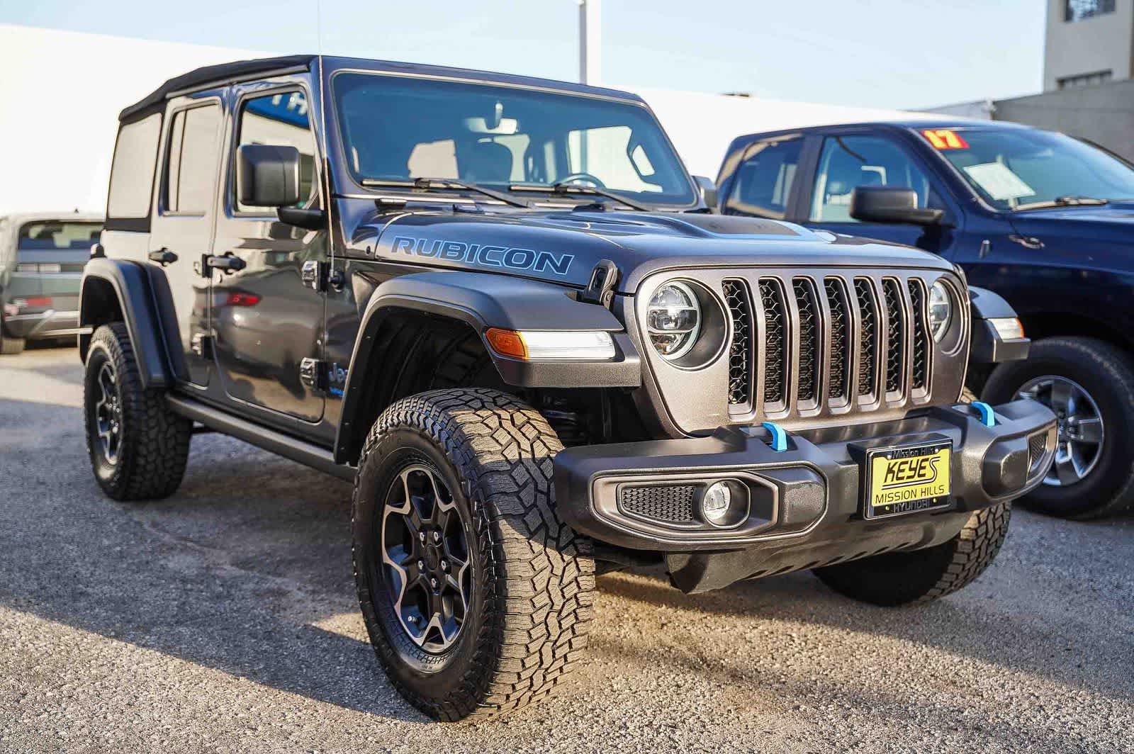 Used 2021 Jeep Wrangler Unlimited Rubicon 4XE with VIN 1C4JJXR66MW633235 for sale in Los Angeles, CA