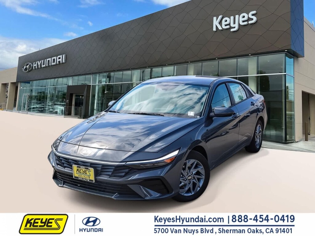 New 2026 Hyundai Elantra Hybrid Blue Sedan