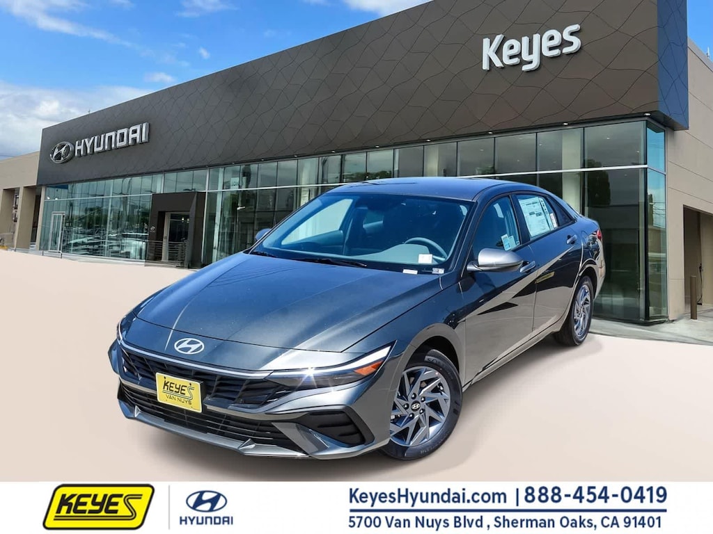 New 2026 Hyundai Elantra Hybrid Blue Sedan