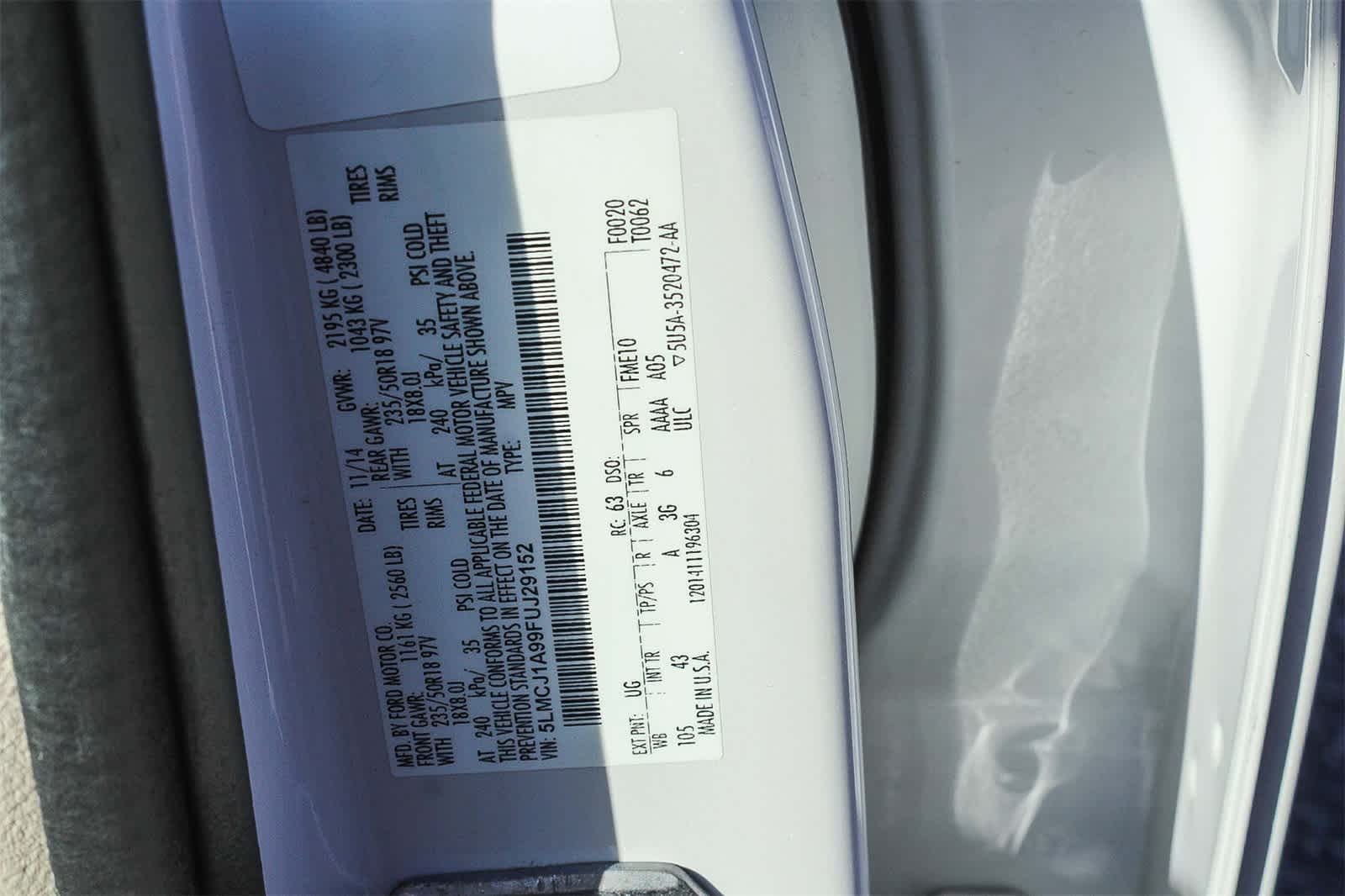 Thumbnail: 2015 Lincoln MKC - 36