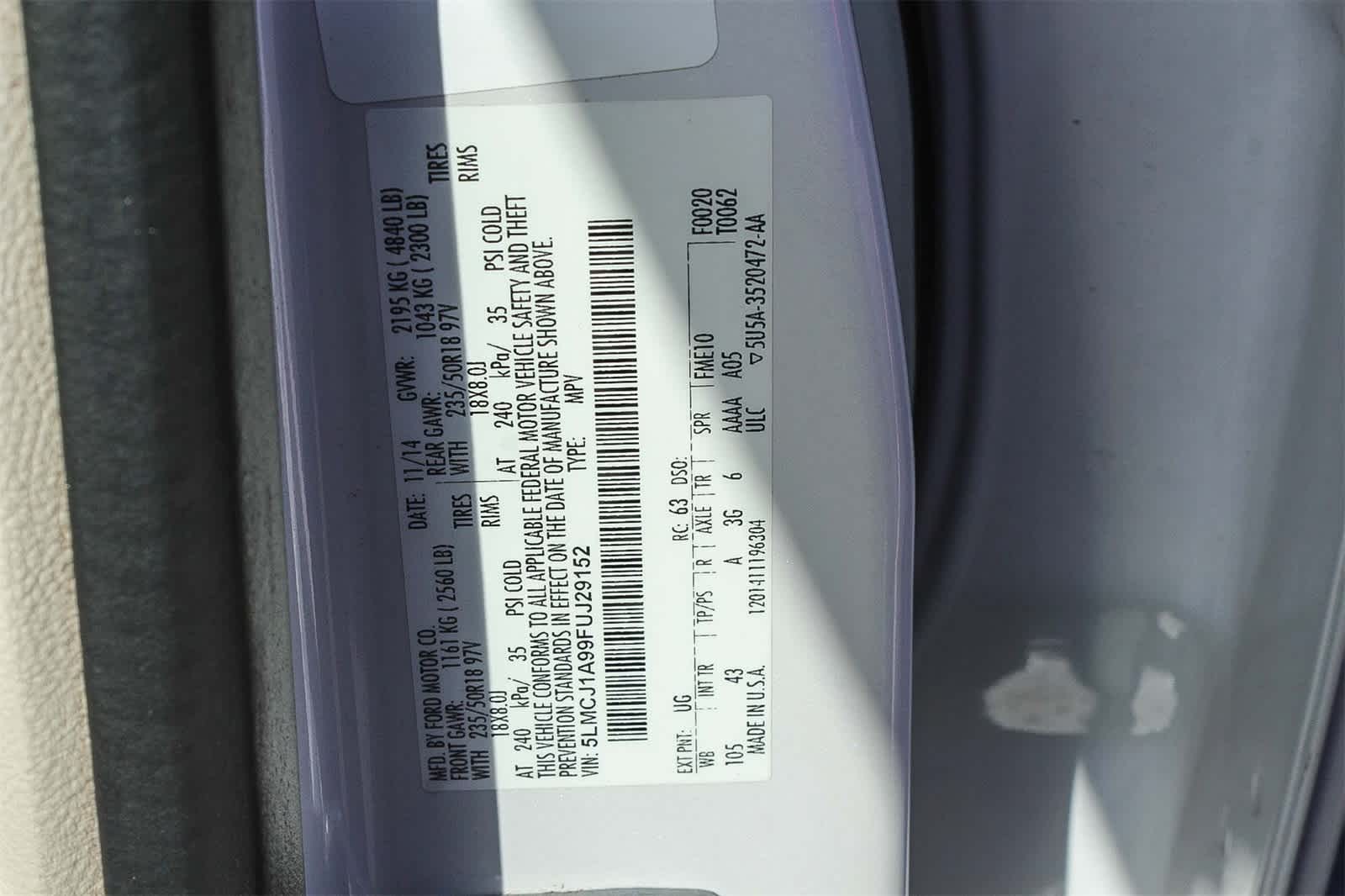 Thumbnail: 2015 Lincoln MKC - 39