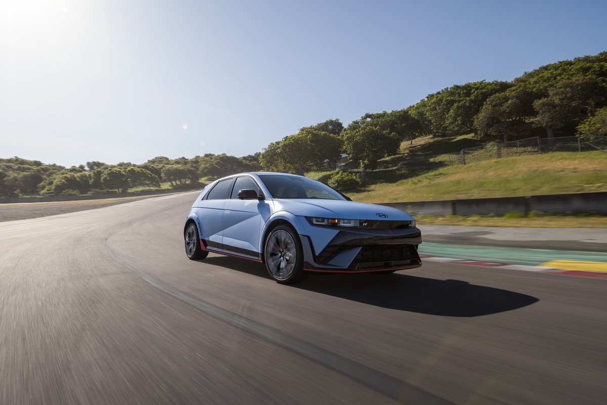The 2026 Hyundai IONIQ 5 N on a track