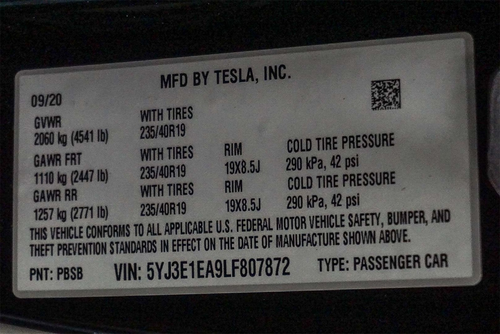 Thumbnail: 2020 Tesla Model 3 - 26