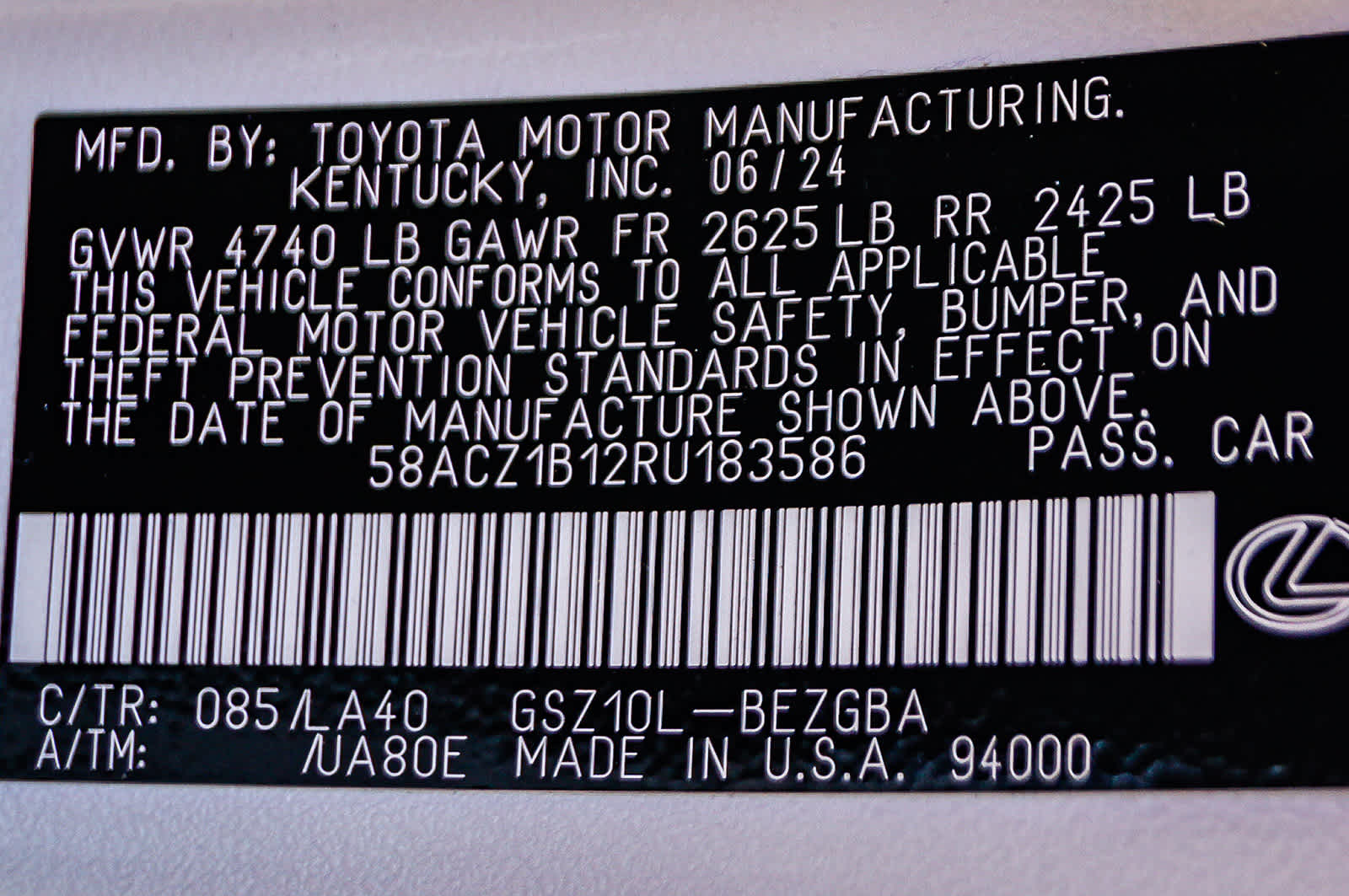2024 Lexus ES 350 30