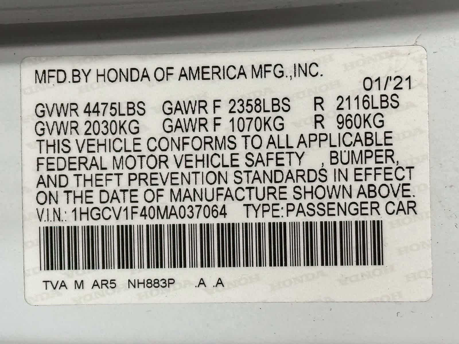 Thumbnail: 2021 Honda Accord - 42