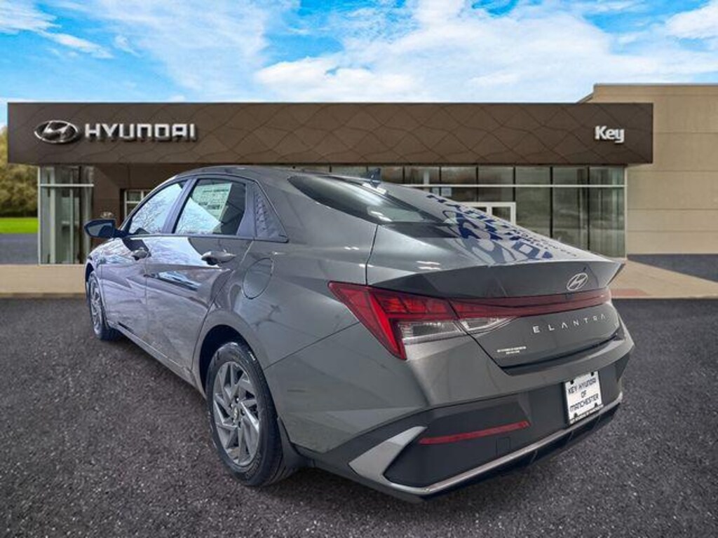 New 2026 Hyundai Elantra Hybrid Blue Sedan