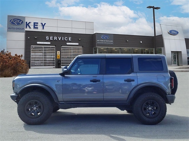 Used 2022 Ford Bronco 4-Door Wildtrak with VIN 1FMEE5DP7NLA90065 for sale in Thomaston, ME