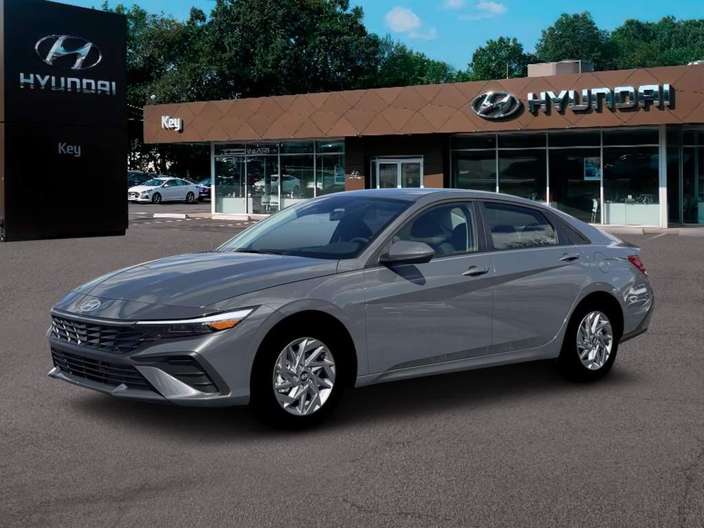 New 2026 Hyundai Elantra Hybrid Blue Sedan