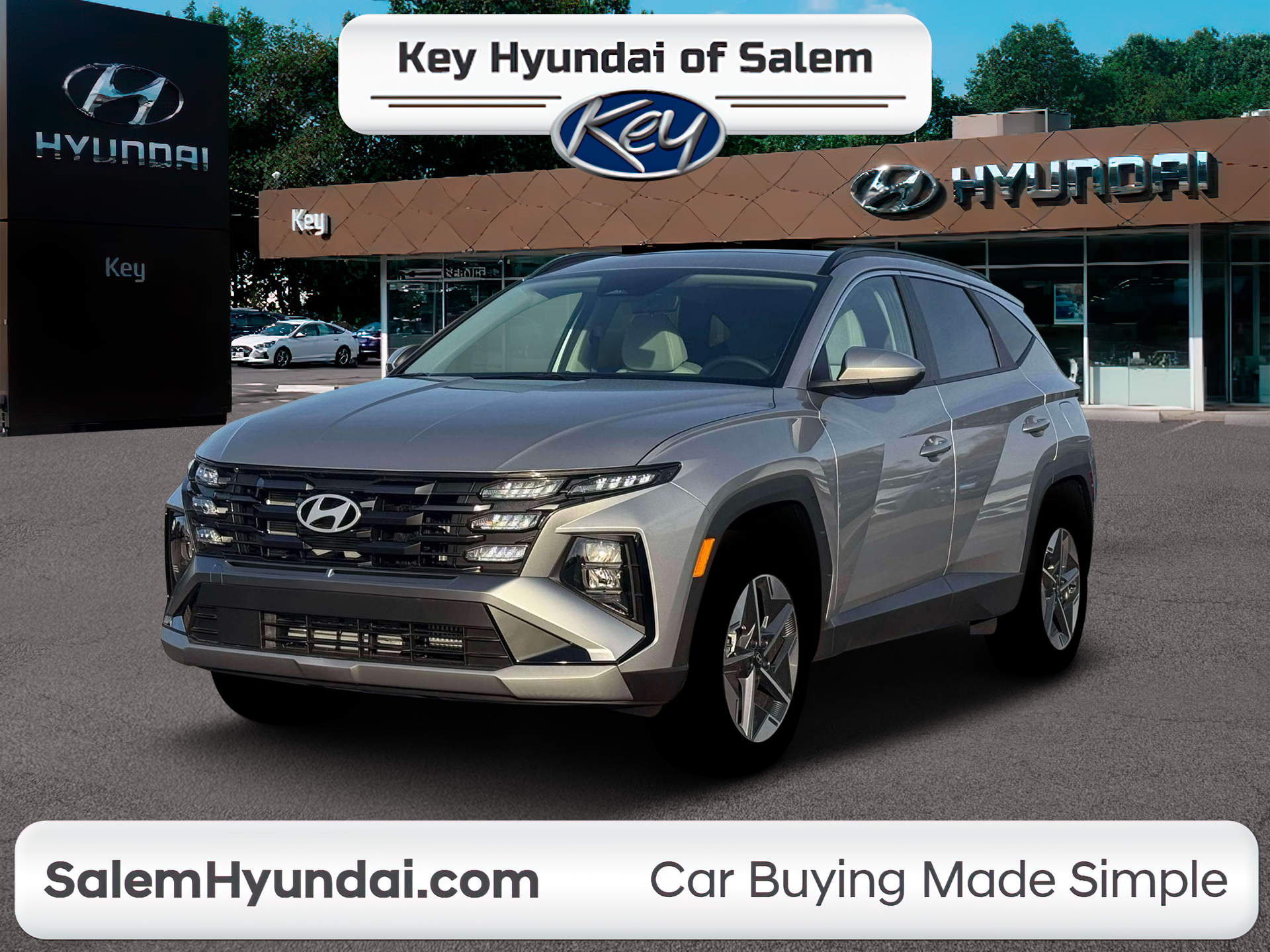 Shimmering Silver 2026 Hyundai Tucson Hybrid SUV / Crossover All-Wheel Drive Automatic