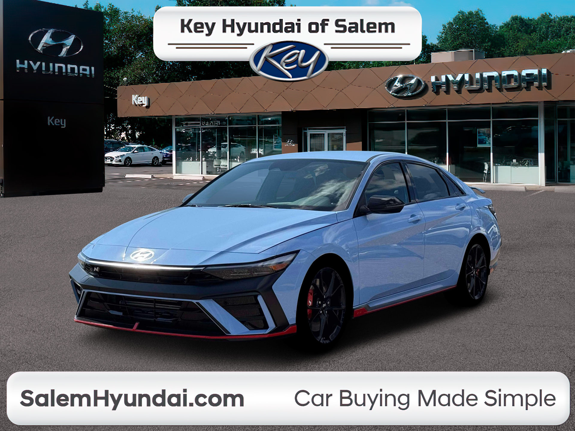Blue 2026 Hyundai Elantra N Sedan Front-Wheel Drive Automatic