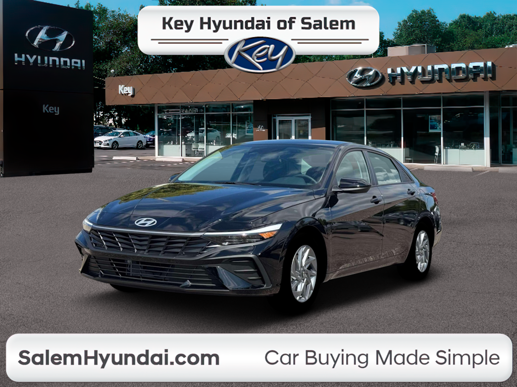 New 2026 Hyundai Elantra Hybrid Blue Sedan