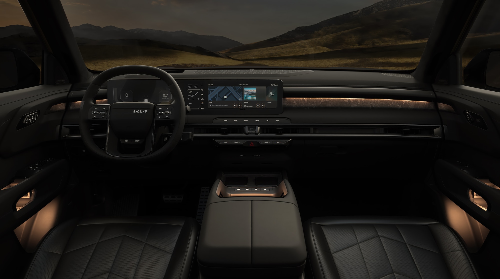 Interior ambient lighting shown on the X-Pro SX Prestige.