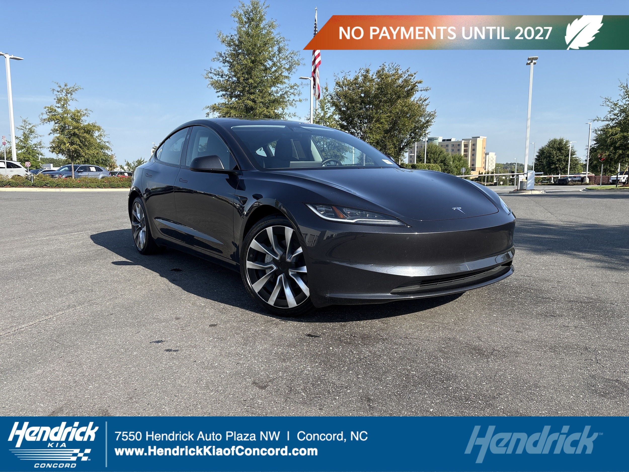 Used 2025 Tesla Model 3 Long Range with VIN 5YJ3E1EB5SF912318 for sale in Concord, NC