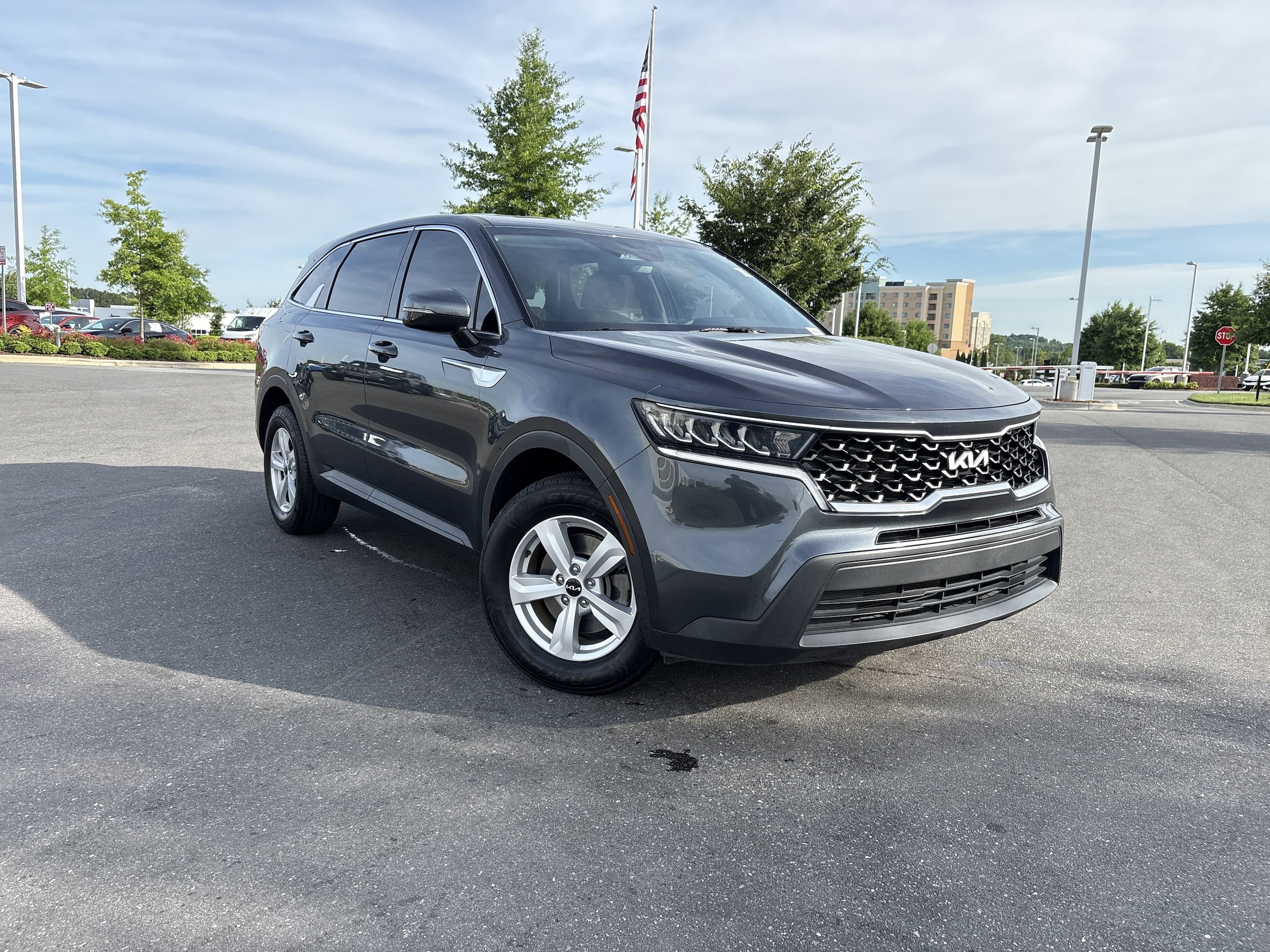Certified 2022 Kia Sorento LX with VIN 5XYRG4LC1NG097307 for sale in Concord, NC