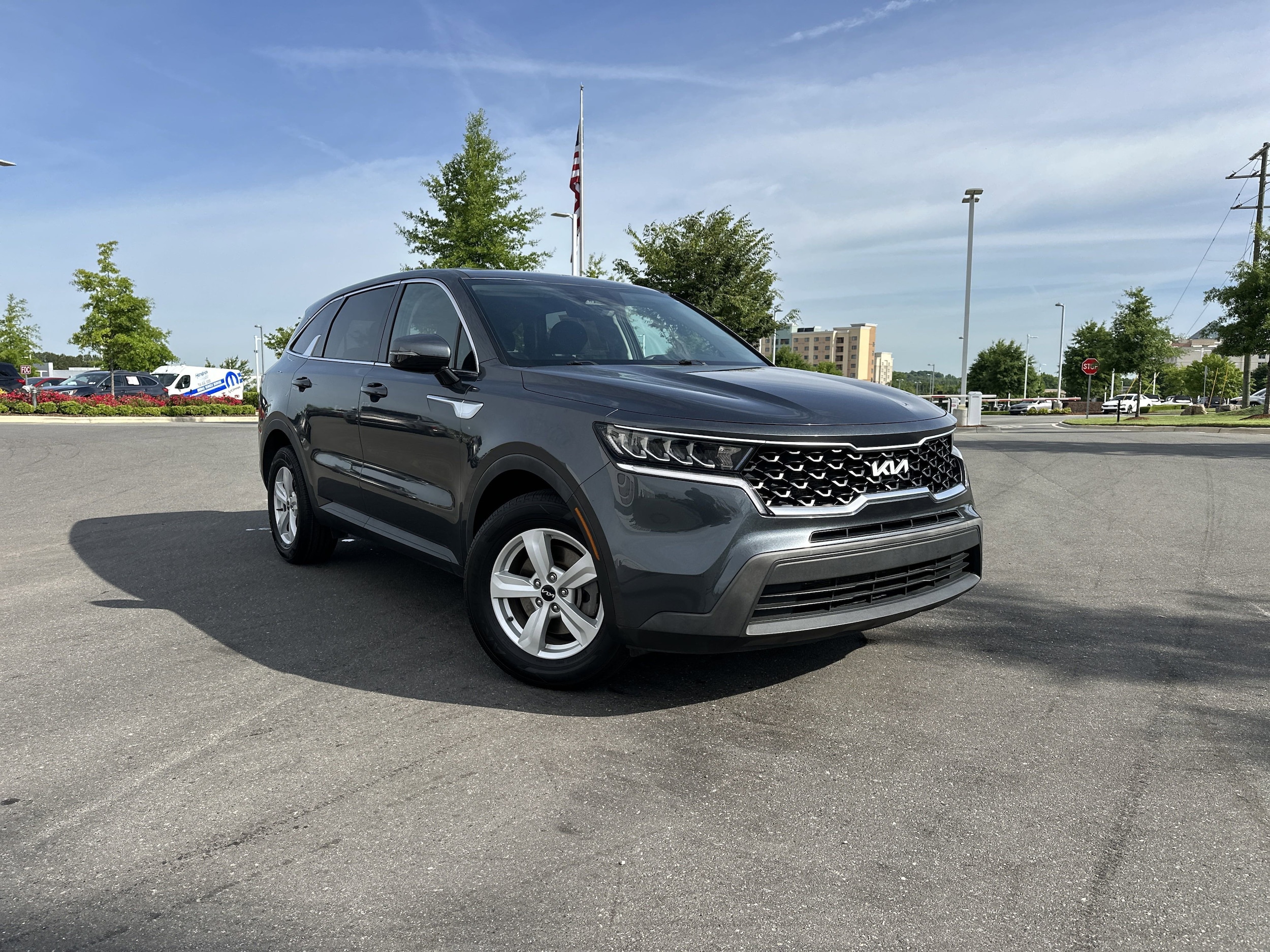 Certified 2022 Kia Sorento LX with VIN 5XYRG4LC8NG102907 for sale in Concord, NC