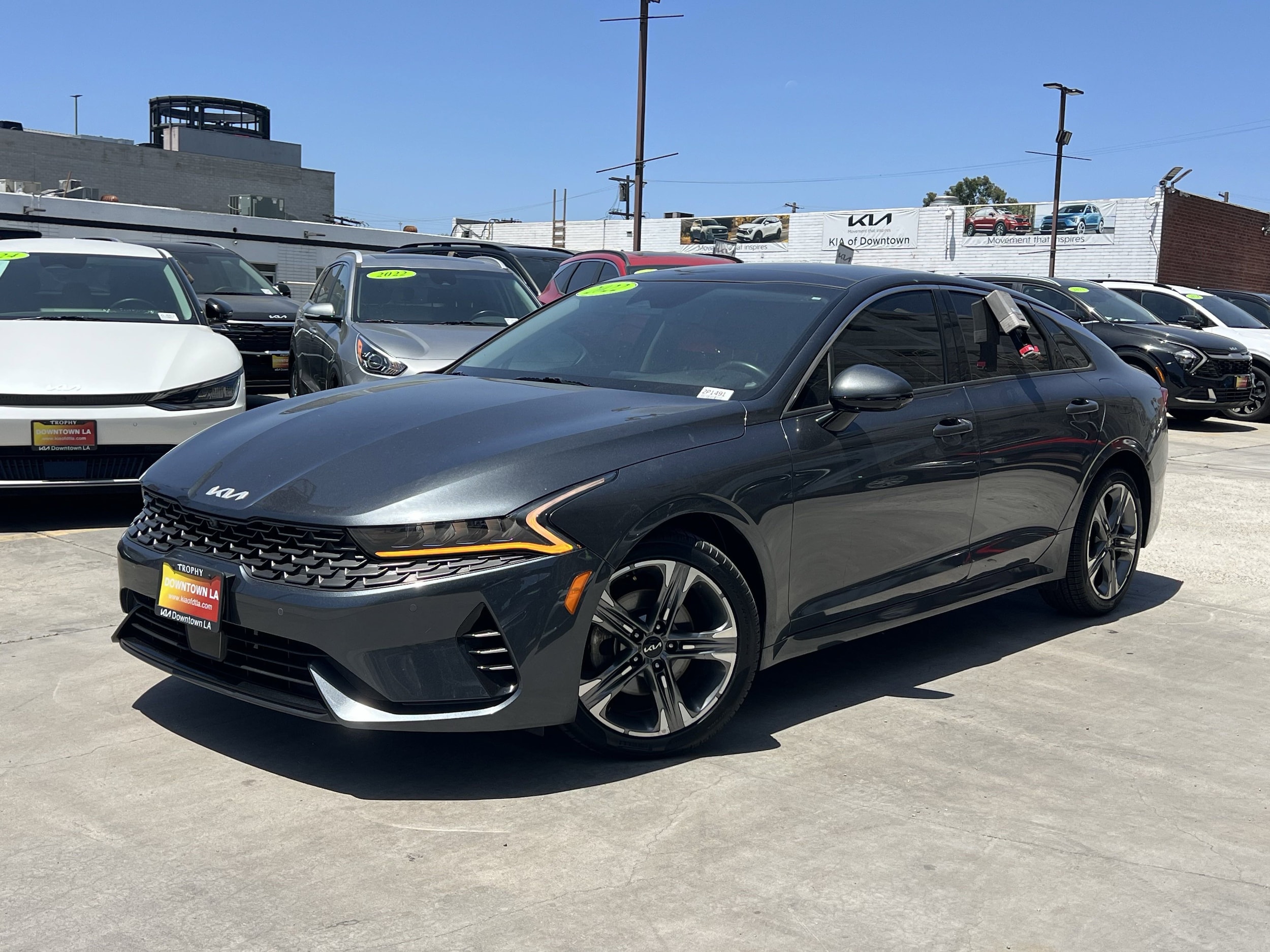Certified 2022 Kia K5 EX with VIN 5XXG34J20NG158406 for sale in Los Angeles, CA