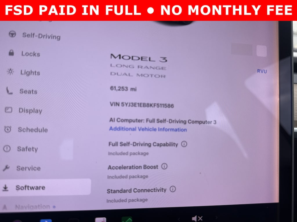 Used 2019 Tesla Model 3 Long Range Sedan