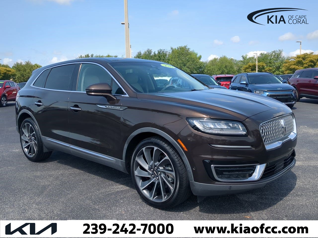 Used 2019 Lincoln Nautilus Reserve with VIN 2LMPJ6L95KBL61881 for sale in Cape Coral, FL