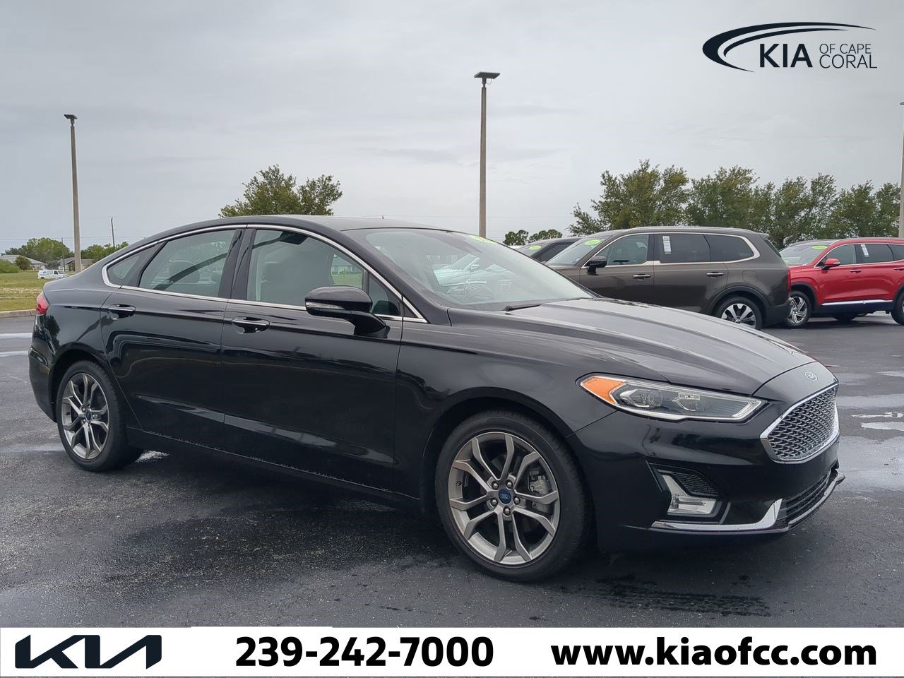 Used 2020 Ford Fusion Hybrid Titanium with VIN 3FA6P0RU8LR104676 for sale in Cape Coral, FL