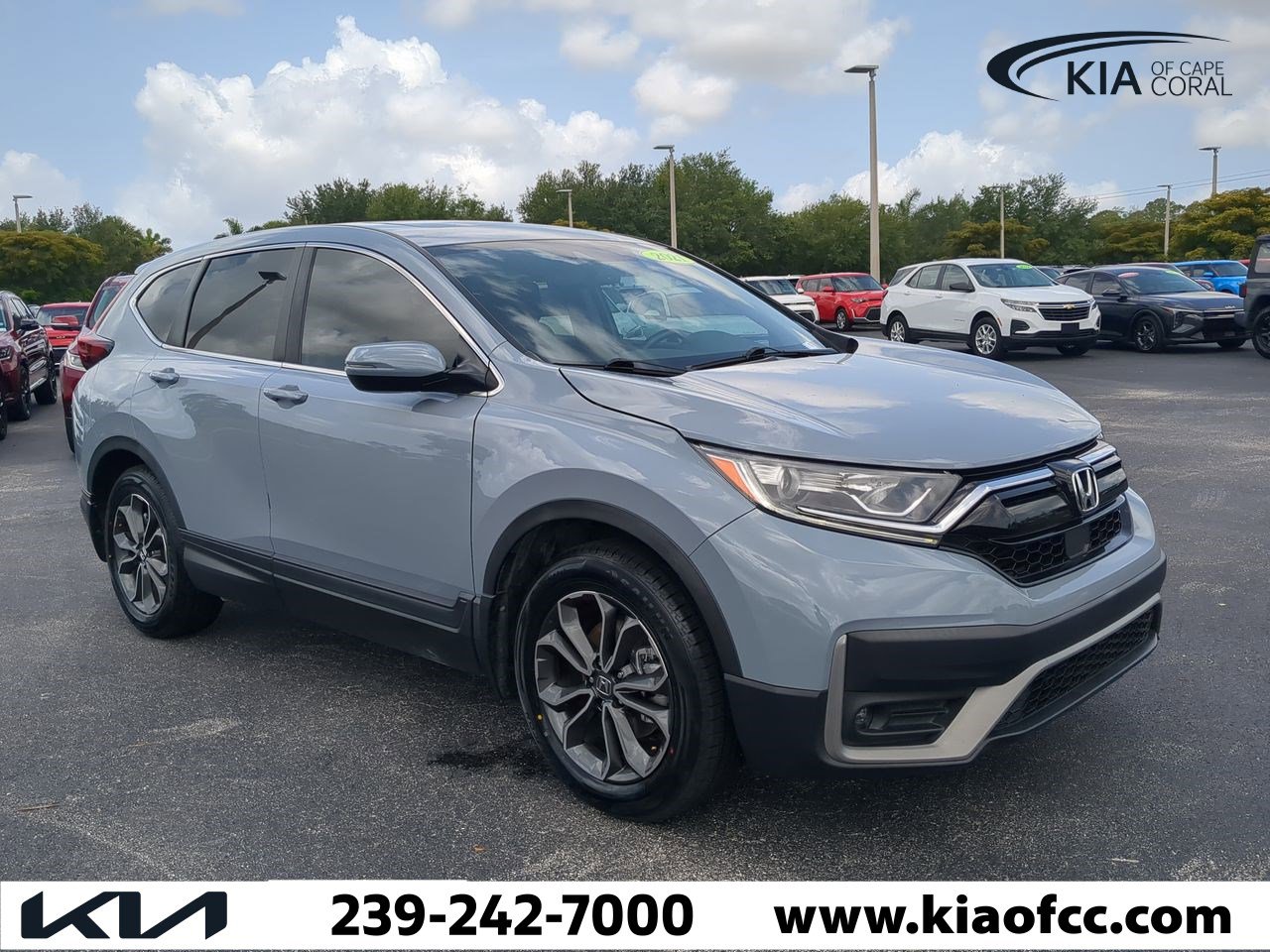 Used 2021 Honda CR-V EX-L with VIN 5J6RW1H83MA009985 for sale in Cape Coral, FL