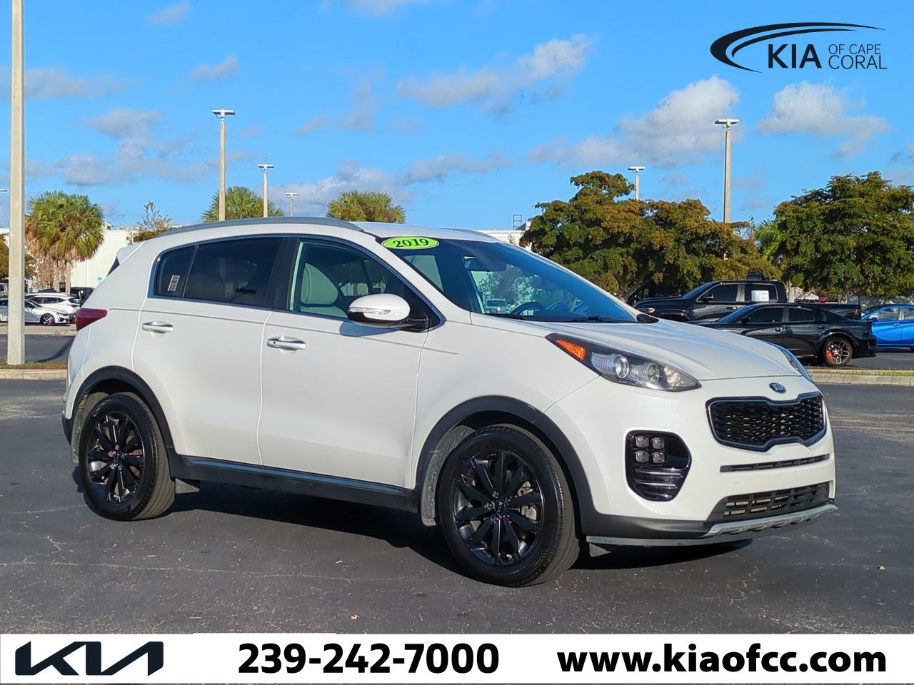 Used 2019 Kia Sportage EX with VIN KNDPN3AC6K7585087 for sale in Cape Coral, FL