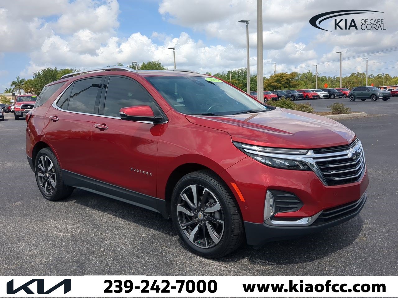 Used 2022 Chevrolet Equinox Premier with VIN 2GNAXNEV4N6140821 for sale in Cape Coral, FL