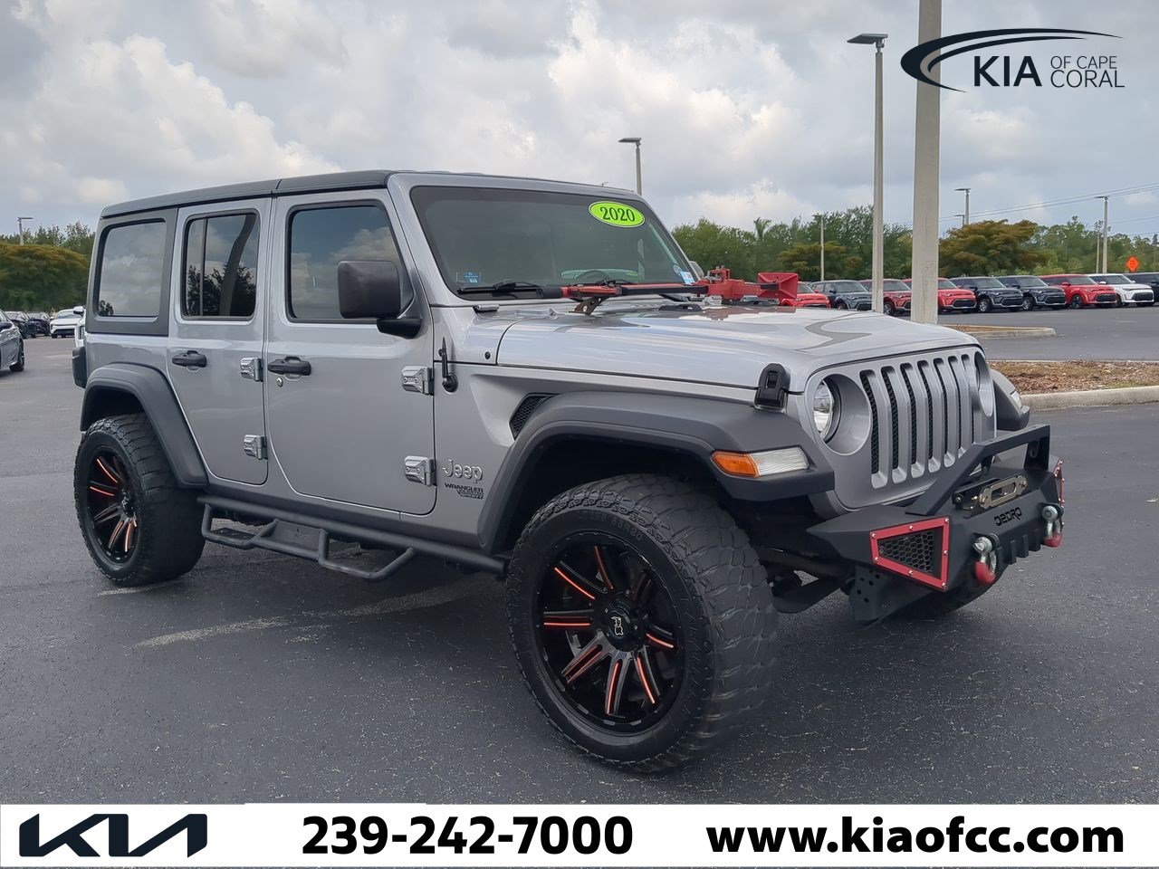 Used 2020 Jeep Wrangler Unlimited Sport S with VIN 1C4HJXDN4LW148166 for sale in Cape Coral, FL