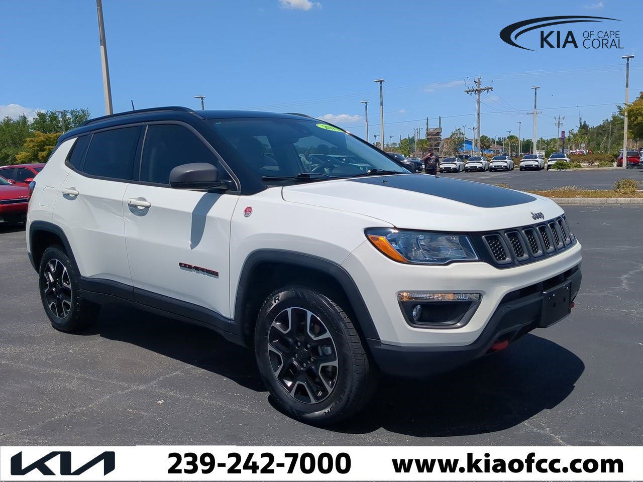 Used 2021 Jeep Compass Trailhawk with VIN 3C4NJDDB9MT557746 for sale in Cape Coral, FL