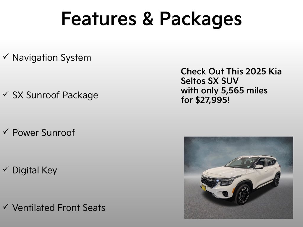 Certified 2025 Kia Seltos SX SUV