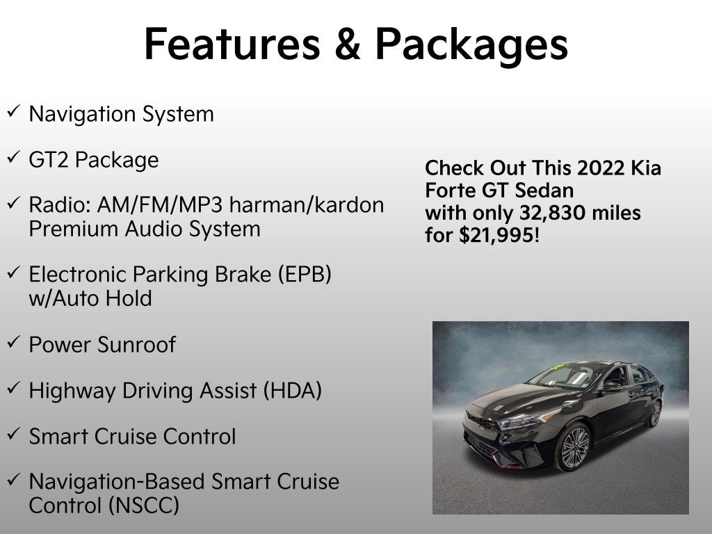 Certified 2022 Kia Forte GT Sedan