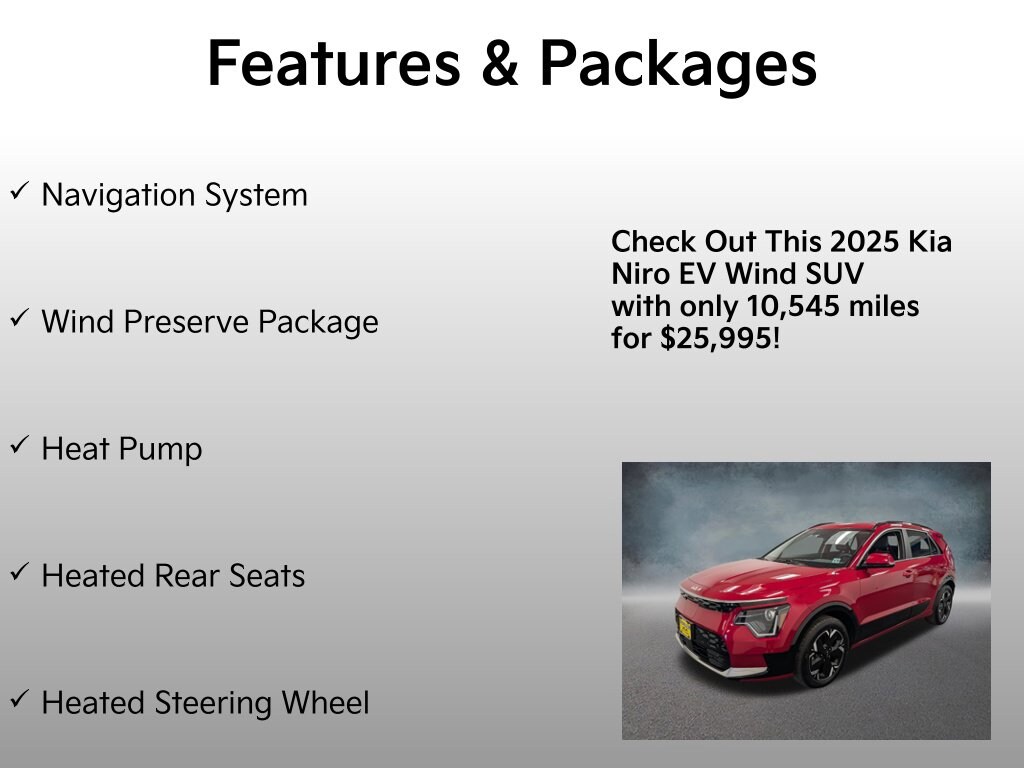 Certified 2025 Kia Niro EV Wind SUV