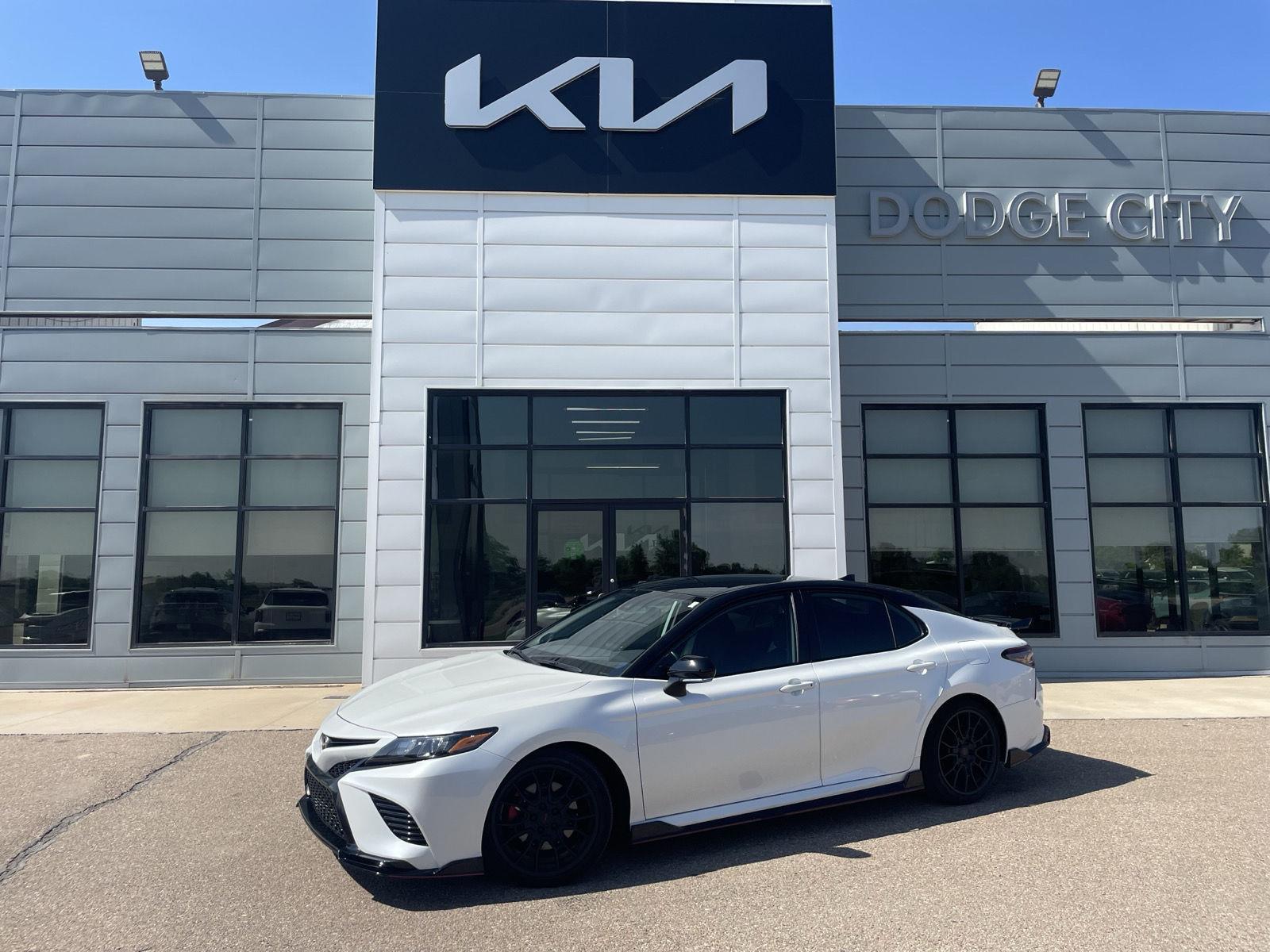 Used 2021 Toyota Camry TRD with VIN 4T1KZ1AK9MU057201 for sale in Dodge City, KS