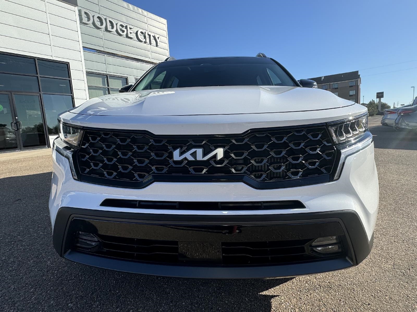 Certified 2023 Kia Sorento X-Line EX with VIN 5XYRHDLF5PG198618 for sale in Dodge City, KS