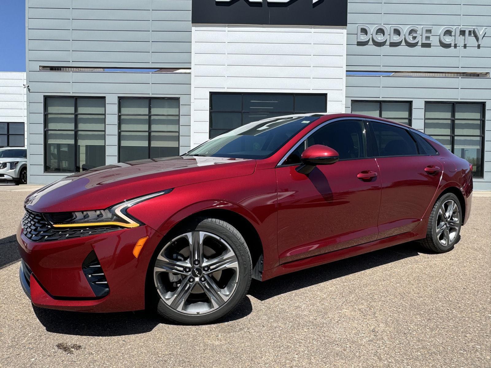 Certified 2022 Kia K5 EX with VIN 5XXG34J26NG147474 for sale in Dodge City, KS